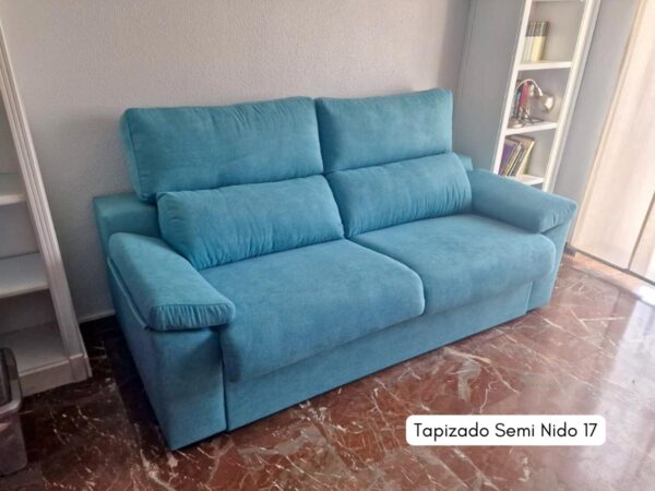 Sofa cama Brezo de color azul