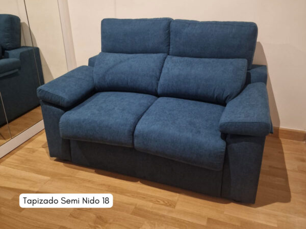 Sofa cama de color azul Brezo